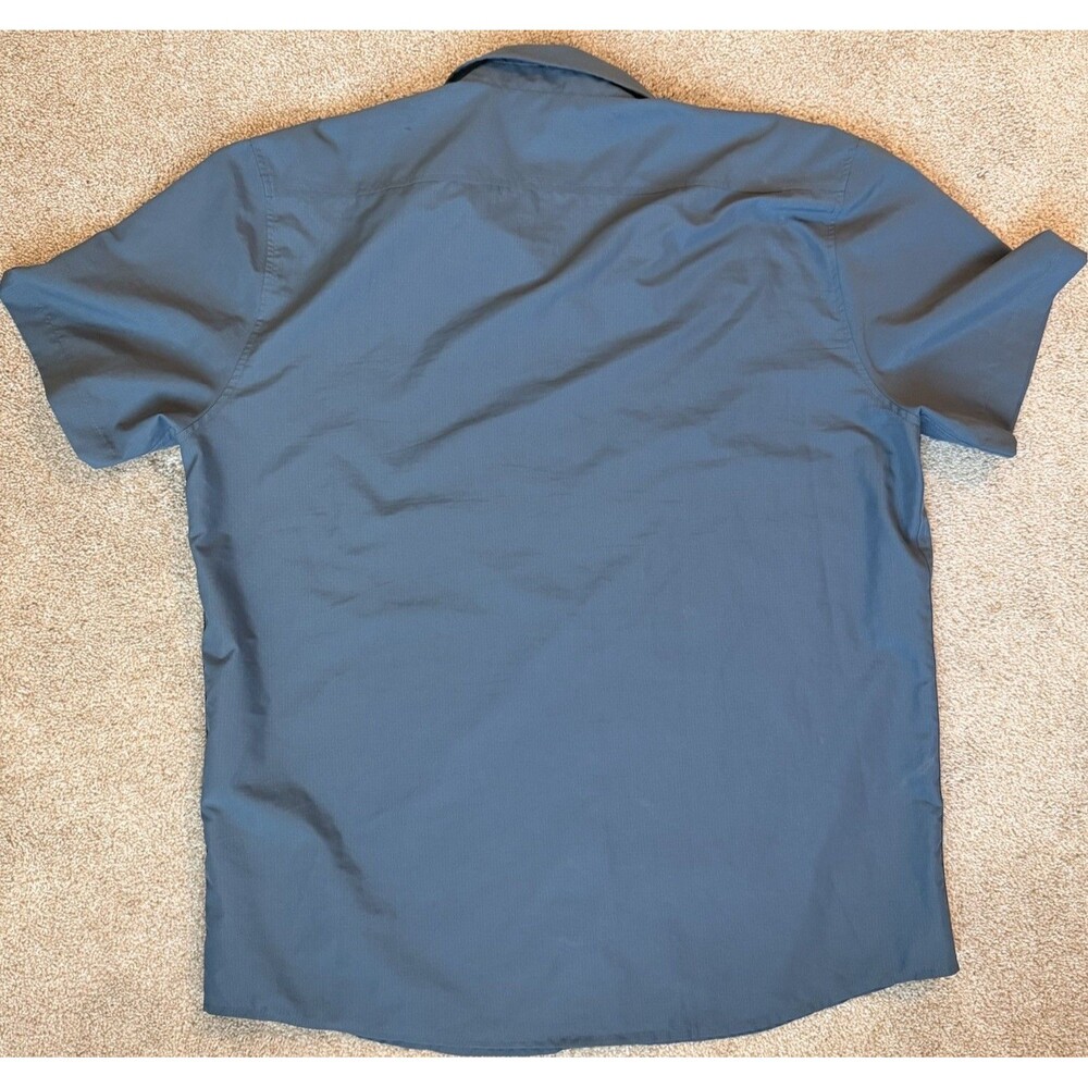 Marmot Blue Short Sleeve Button-Up Shirt XL Outdoor Breathable - Picture 3 of 8